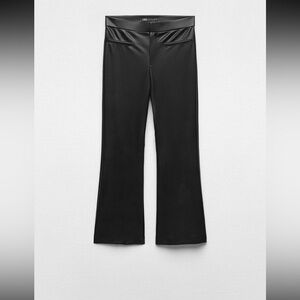Zara Black Leather Trousers